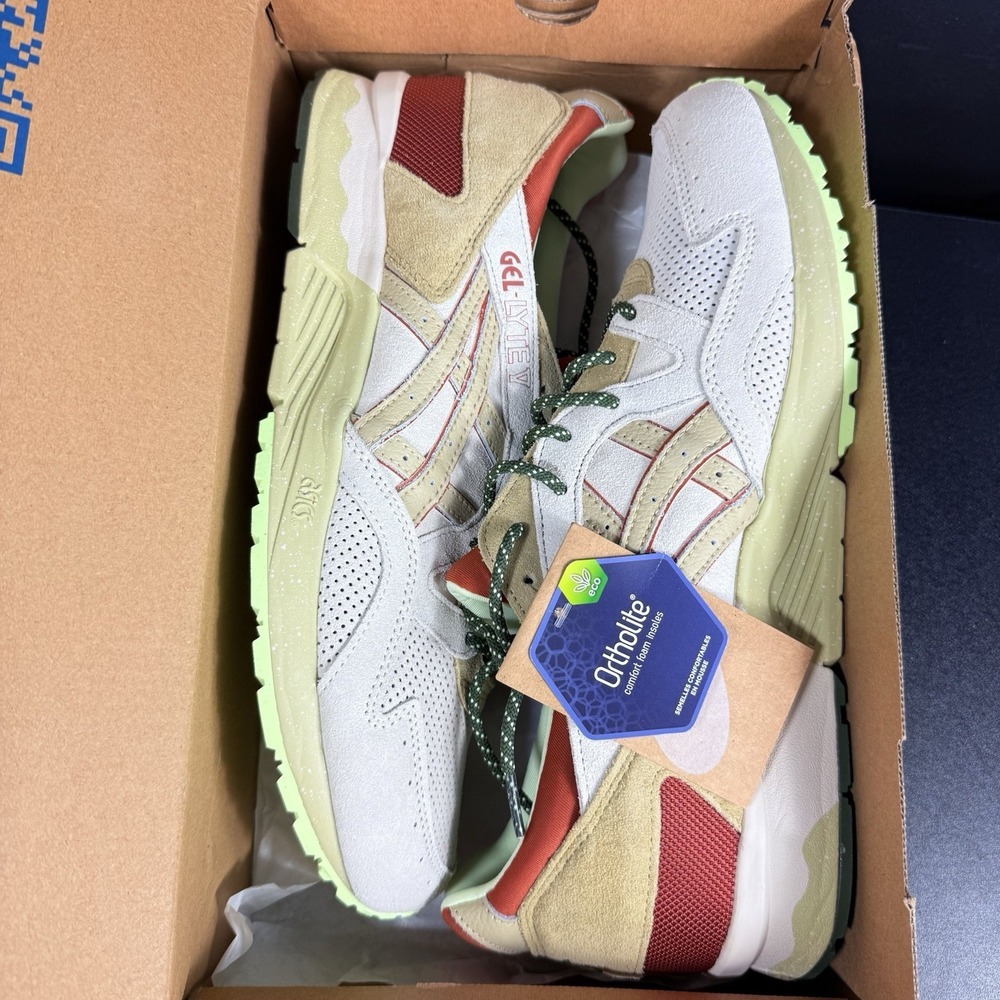 Asics Gel Lyte V Retro Trail Pack Mens Size 13 Cream Sand Casual Shoes - Picture 13 of 16